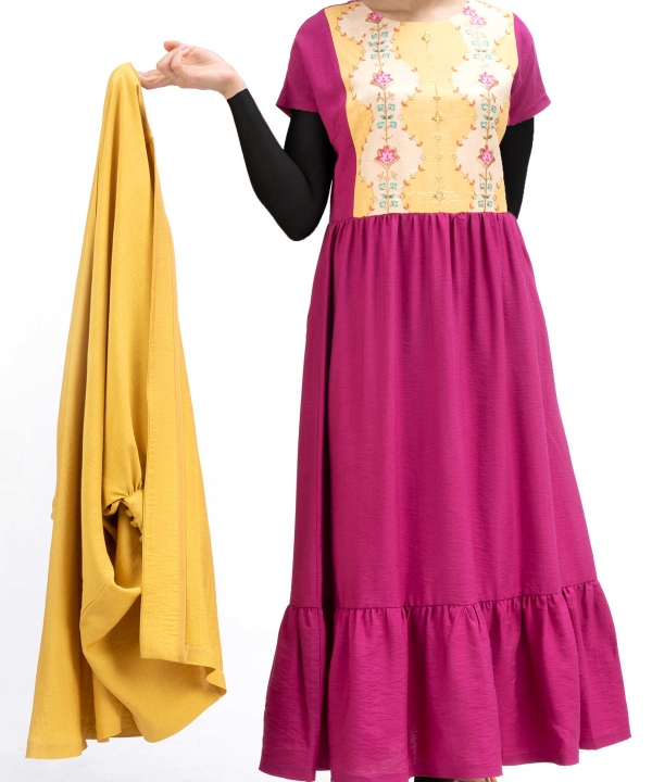 ست پیراهن و رویه زنانه تولیکا Tulika کد 72160