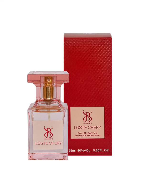 عطر جیبی زنانه برندینی Brandini مدل Loste Chery حجم 25 میلی‌لیتر