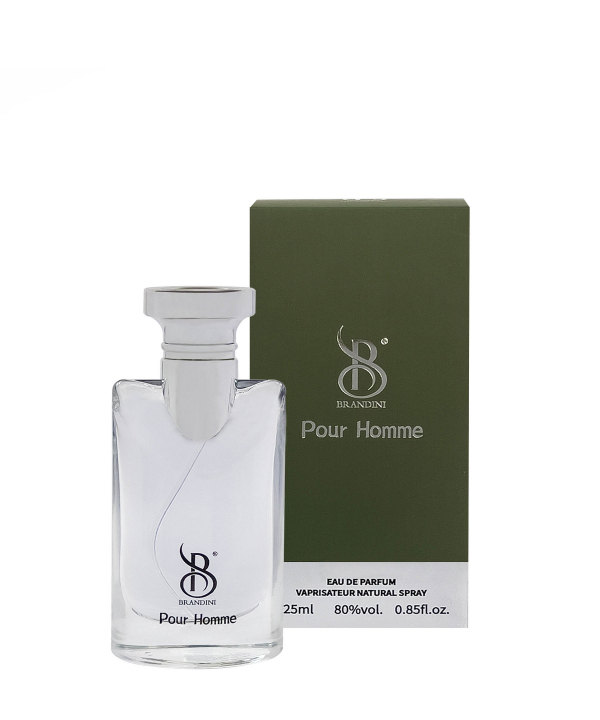 عطر جیبی مردانه برندینی Brandini مدل Pour Homme حجم 25 میلی‌لیتر