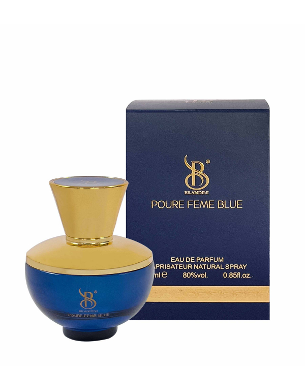 عطر جیبی زنانه برندینی Brandini مدل Poure Feme Blue حجم 25 میلی‌لیتر