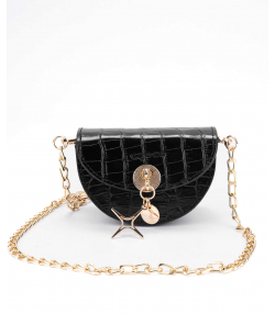 کیف دوشی کوچک زنانه چرم طبیعی چرم کروکو Croco Leather مدل گوچی