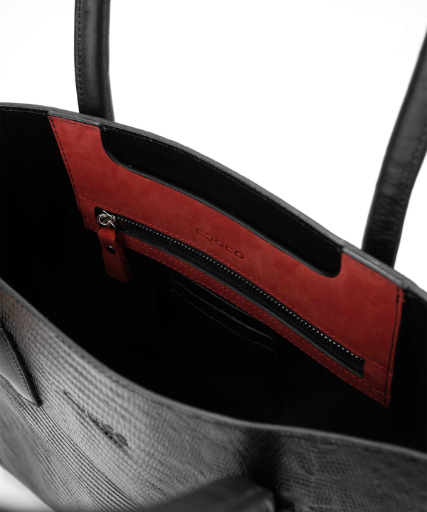 کیف دوشی زنانه چرم طبیعی چرم کروکو Croco Leather مدل پانیسا