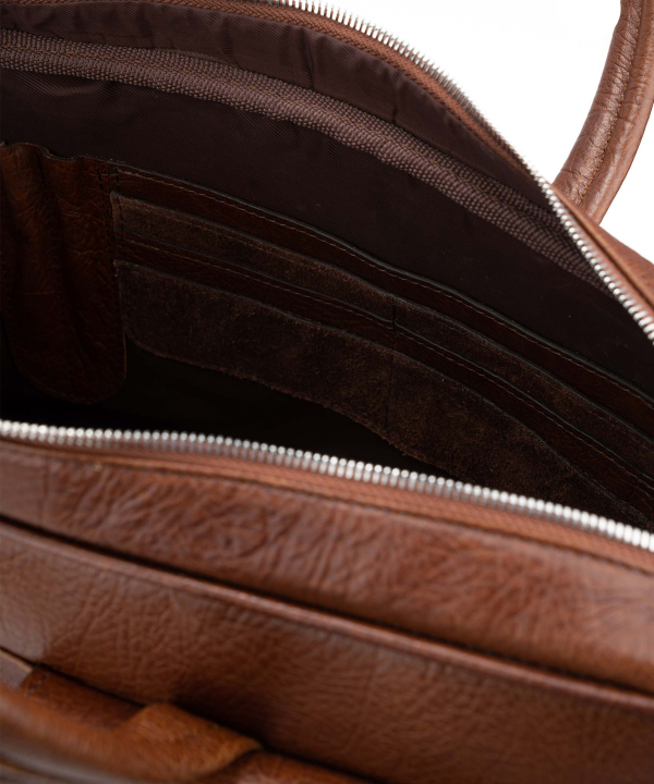 کیف اداری مردانه چرم طبیعی چرم کروکو Croco Leather مدل بمبئی