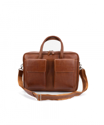 کیف اداری مردانه چرم طبیعی چرم کروکو Croco Leather مدل بمبئی