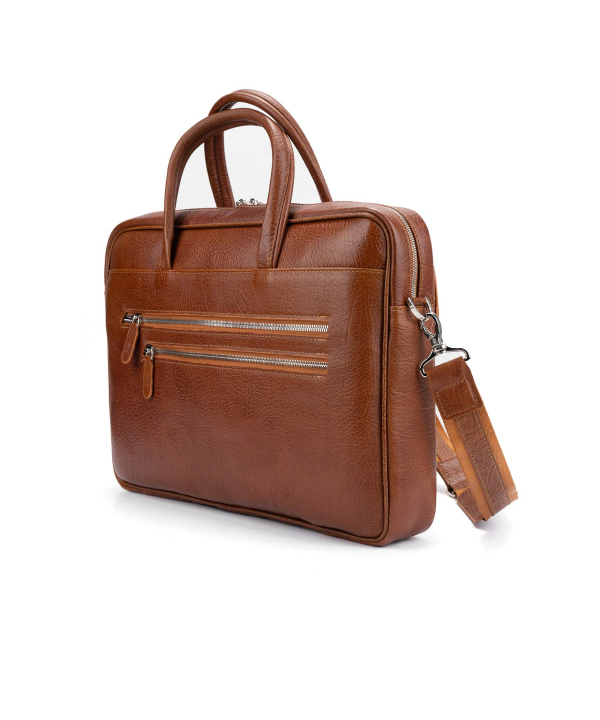 کیف اداری مردانه چرم طبیعی چرم کروکو Croco Leather مدل بمبئی