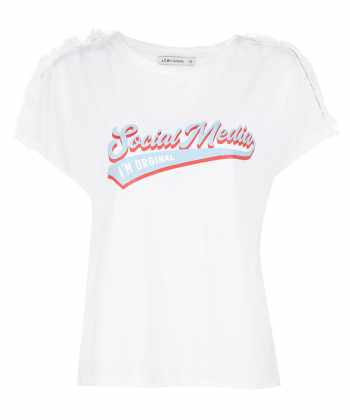 تیشرت طرح دار زنانه ال سی وایکیکی LC Waikiki کد 0SI325Z8