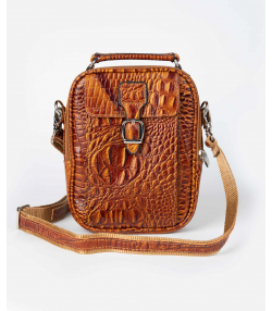 کیف دوشی مردانه چرم طبیعی شهر چرم Leather City کد H3013