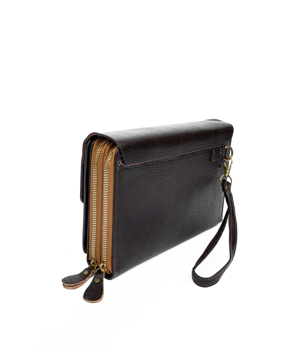 کیف پاسپورتی چرم طبیعی شهر چرم Leather City کد H3006