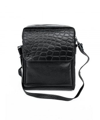 کیف دوشی مردانه چرم طبیعی شهر چرم Leather City کد H3002