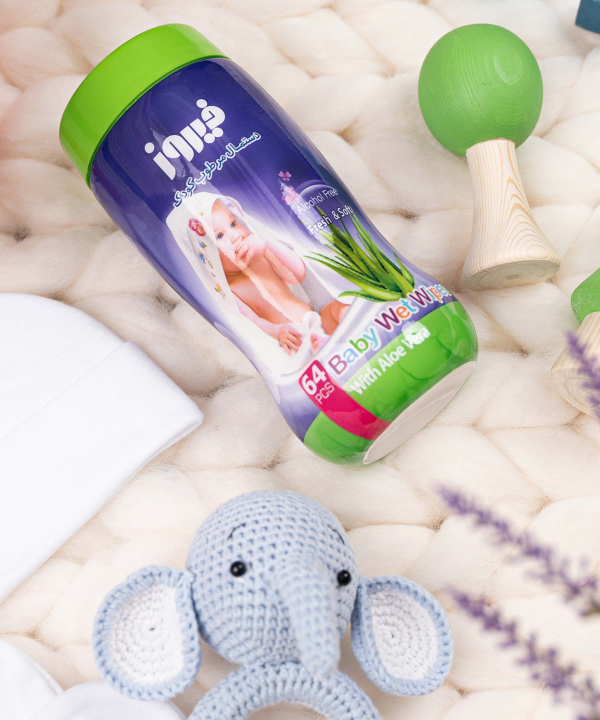 دستمال مرطوب کودک فیروز Firooz بسته 64 عددی