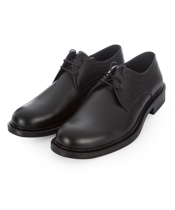 کفش چرم مردانه مشکی چرم مشهدMashhad leather مدل J5556