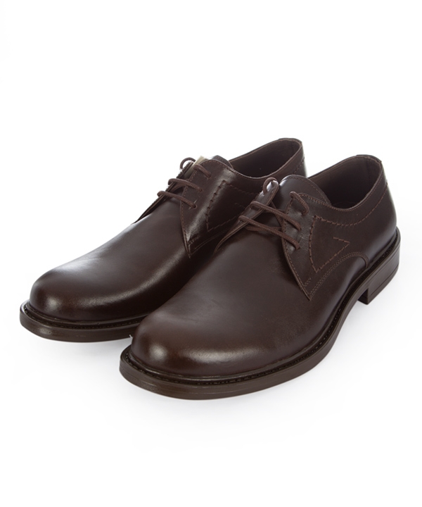کفش چرم مردانه قهوه ای چرم مشهدMashhad leather مدل J5556