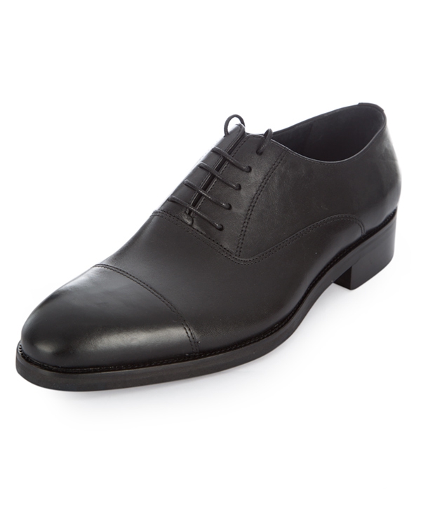 کفش چرم مردانه مشکی چرم مشهدMashhad leather مدل J5960