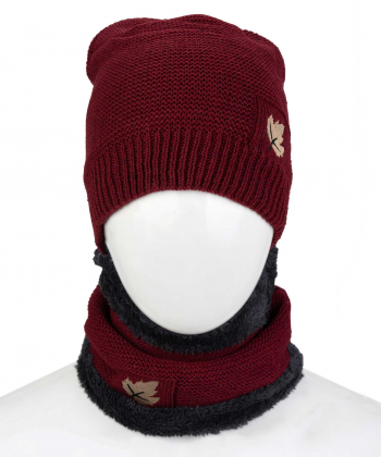 ست کلاه و شال دورگردنی بافت زنانه اسپیور Espiur کد huk12