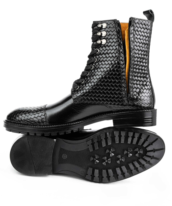 نیم بوت چرم طبیعی مردانه ورساچه جینز Versace Jeans کد vsm087