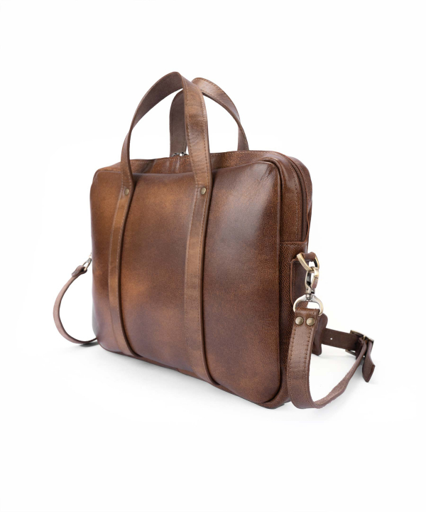 کیف اداری مردانه چرم طبیعی منطMANTEکد A133