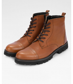 نیم بوت مردانه چرم طبیعی مارال چرم Maral Leather کد 1609100095