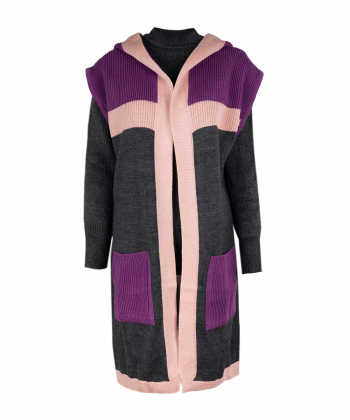 ست پلیور و رویه کلاه دار زنانه تولیکا Tulika کد 00934