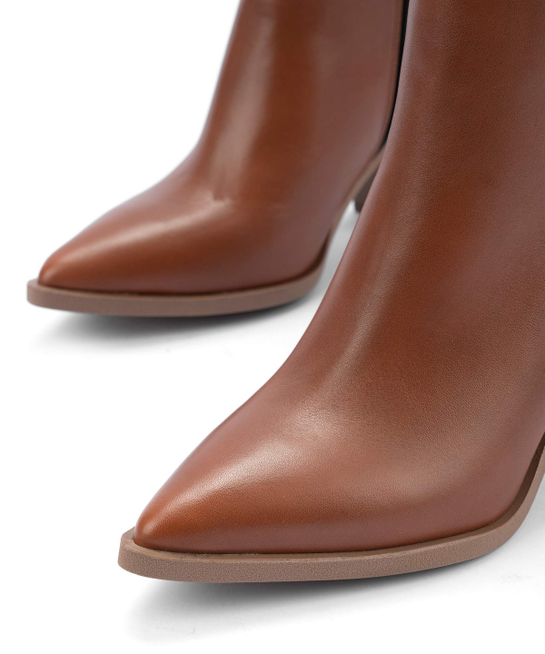 نیم بوت زنانه چرم طبیعی چرم مشهد Mashad leather کد J2576