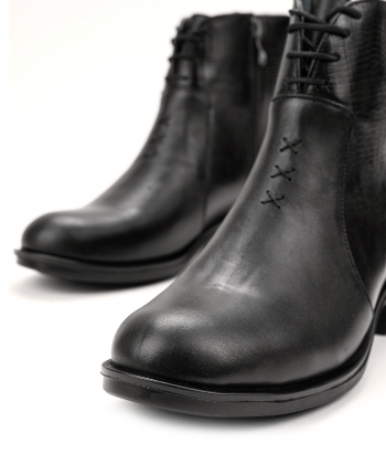 نیم بوت زنانه چرم طبیعی شهر چرم Leather City مدل MH114-1