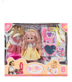 عروسک بی بی با ست لوازم آرایشی بیبی بورن Baby Born کد zd-688doll