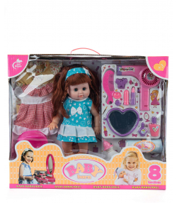 عروسک بی بی با ست لوازم آرایشی بیبی بورن Baby Born کد zd-688doll