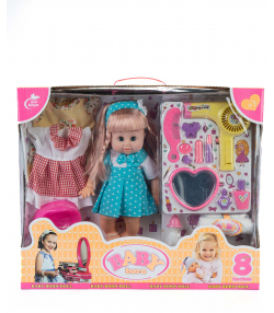عروسک بی بی با ست لوازم آرایشی بیبی بورن Baby Born کد zd-688doll