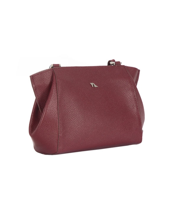 کیف دوشی چرم زنانه زرشکی چرم مشهدMashhad leather مدل S680