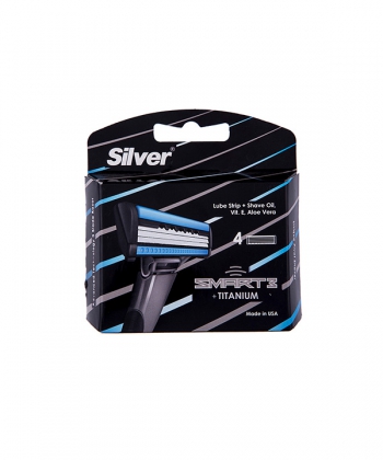 تیغ یدک سیلور Silver مدل 3 لبه Smart 3 System بسته 4 عددی