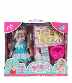 عروسک بی بی همراه با ظروف غذا بیبی بورن Baby Born کد zd-699doll
