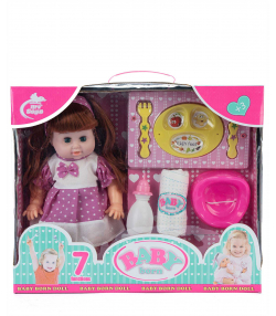 عروسک بی بی همراه با ظروف غذا بیبی بورن Baby Born کد zd-699doll