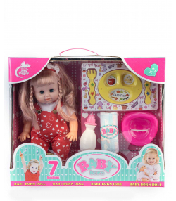 عروسک بی بی همراه با ظروف غذا بیبی بورن Baby Born کد zd-699doll