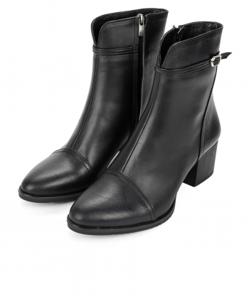 نیم بوت چرم طبیعی زنانه مارال چرم Maralleather مدل کلاویه