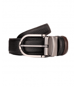 کمربند دورو چرم طبیعی مردانه چرم مشهد Mashad Leather مدل N6419