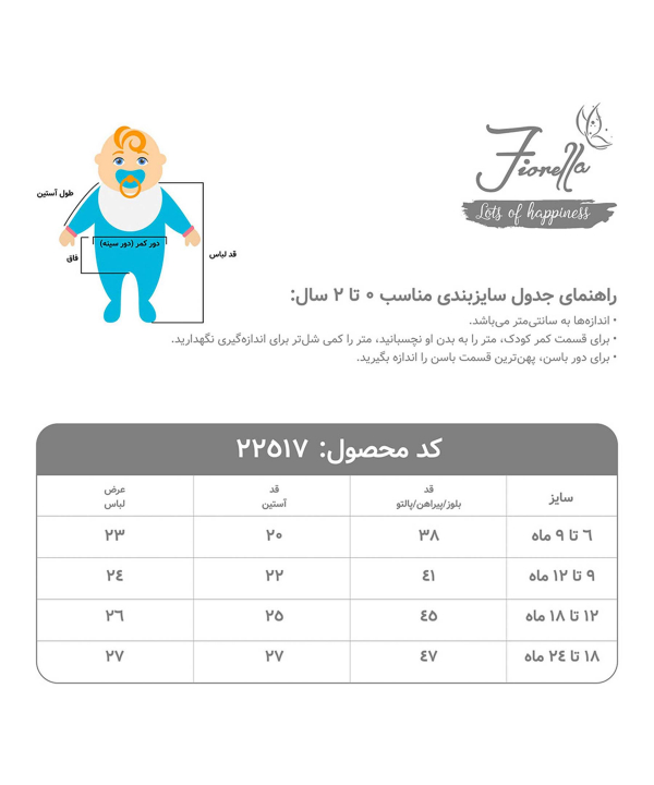 پیراهن زمستانی نوزاد دخترانه فیورلا Fiorella مدل کریسمس
