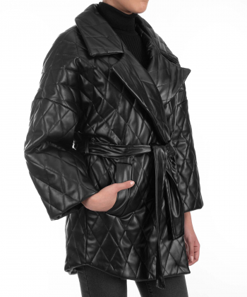 کاپشن چرم زنانه ورساچه جینز Versace Jeans کد vmw135