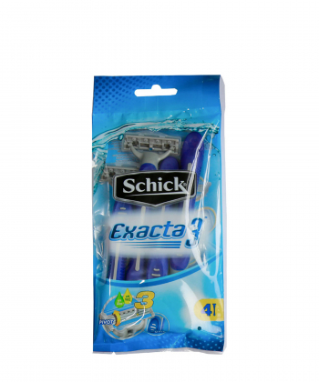 خودتراش مردانه شیک Schick مدل Exacta 3 بسته 4 عددی