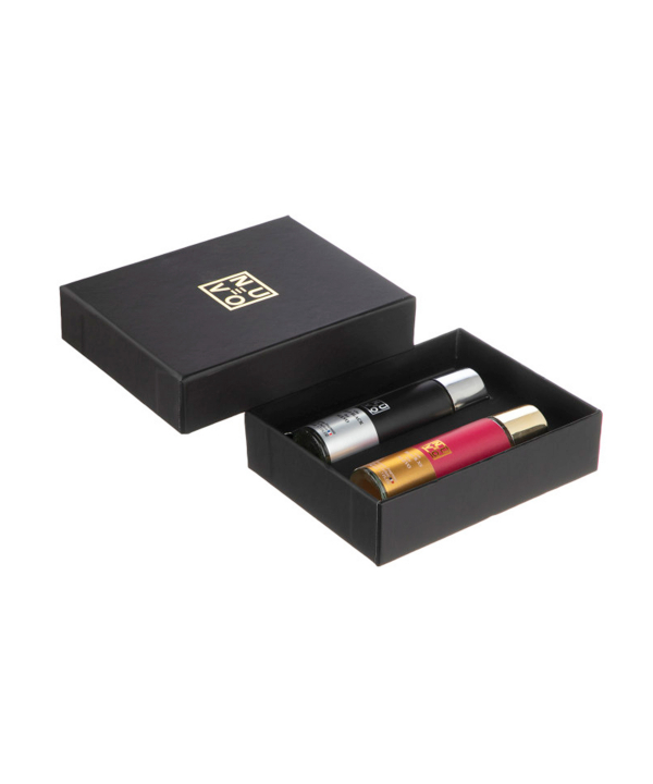 ست هدیه عطر مردانه و زنانه نوئوو Nuevo مدل Black Xs و Polo Black حجم 50 میلی‌لیتر