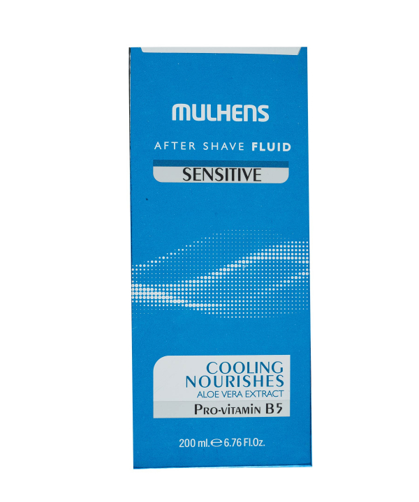 محلول افتر شیو مولهنس Mulhens مدل Sensitive حجم 200 میلی‌لیتر