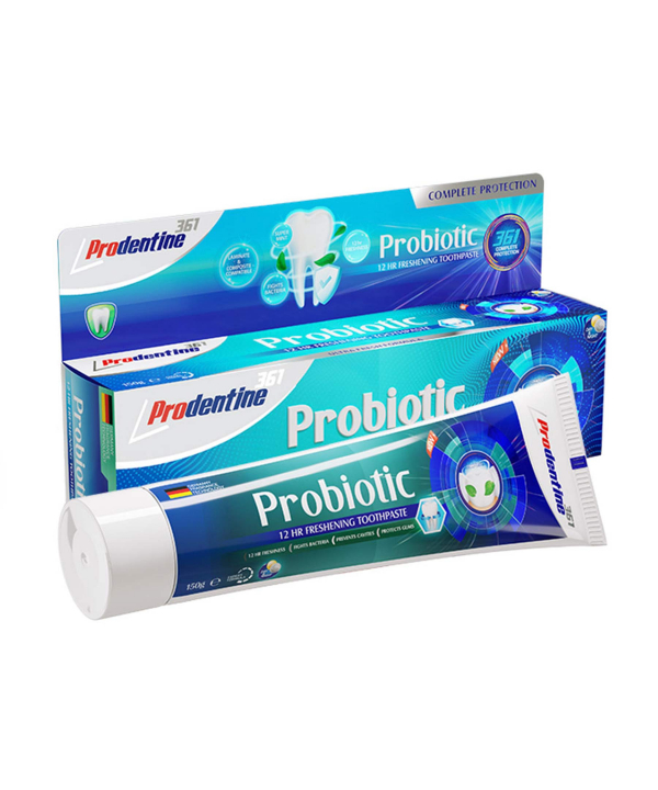 خمیر دندان از بین‌برنده بوی بد دهان پرودنتین Prodentine مدل Probiotic وزن 150 گرم