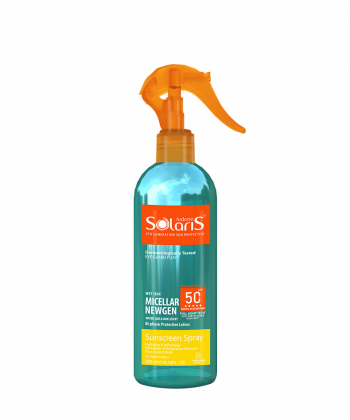 لوسیون ضد آفتاب دو فاز SPF 50 آردن سولاریس Ardene Solaris مدل Micellar Newgen حجم 250 میلی لیتر