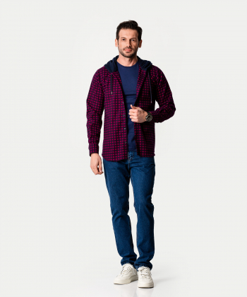 پیراهن کلاه دار مردانه آر ان اس RNS کد 12201425