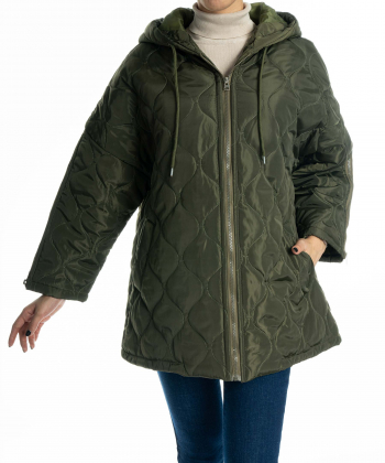 کاپشن کلاه دار زنانه ال تی LT کد KN29A