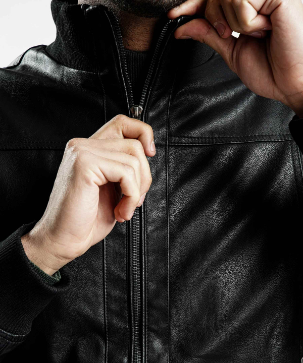 کاپشن چرم مردانه بادی اسپینر Body Spinner کد 4531