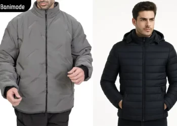 دو مدل کاپشن مردانه رنگ مشکی و طوسی