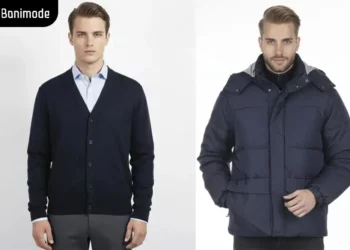 یک مرد با کاپشن و ژاکت مردانه