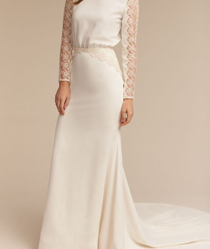 مدل لباس عروس رنگ سفید مناسب افراد لاغر