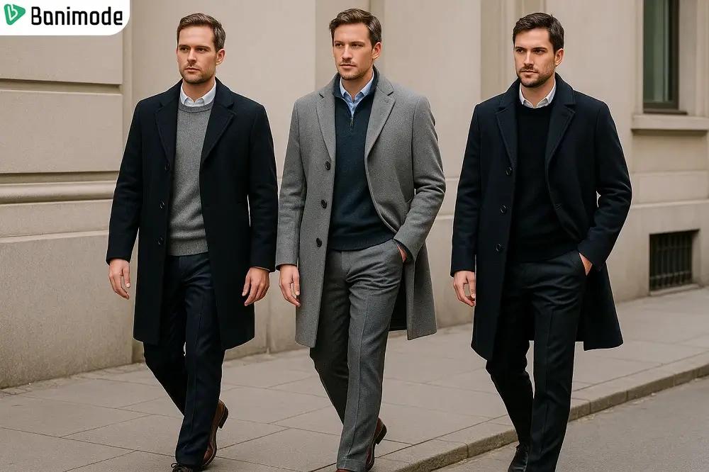 3 مرد در حال قدم زدن که استایل رسمی دارند