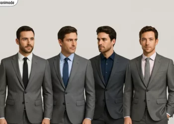 کت و شلوار طوسی با پیراهن های مختلف