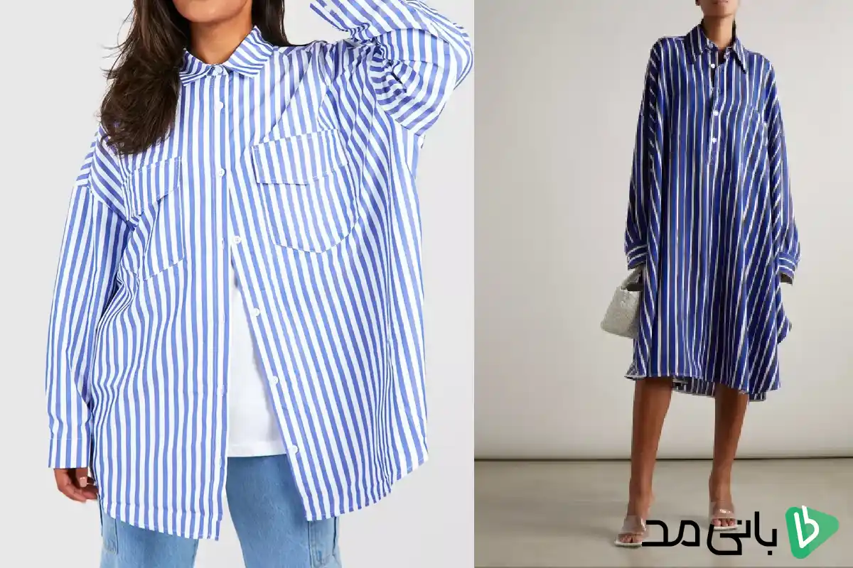 مانتو راه راه تابستانه زنانه